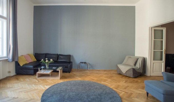 Woonkamer van Hotel en Apartments The Magazine