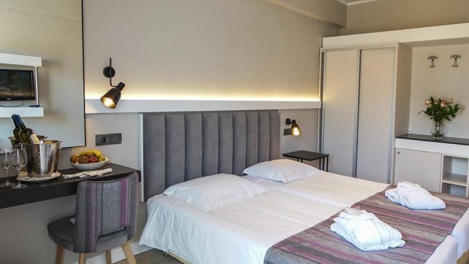 Tweepersoonskamer van hotel Athens Cypria