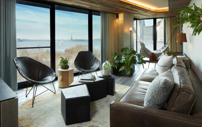 Lounge van Hotel 1 Brooklyn Bridge in New York