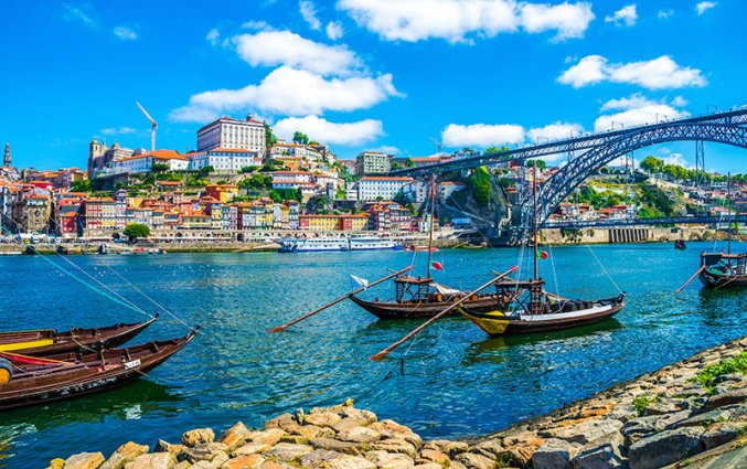 uitzicht over de rivier van porto