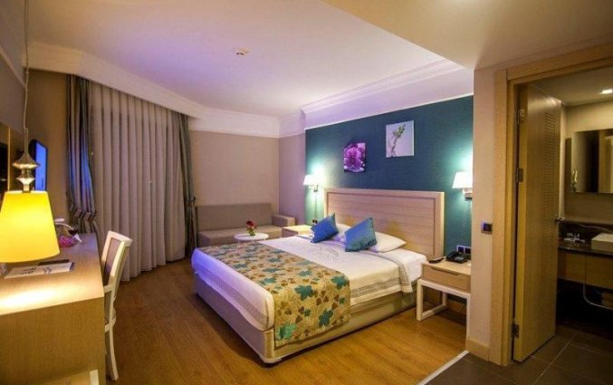 Tweepersoonskamer van Hotel Bieno Club Sunset in Side