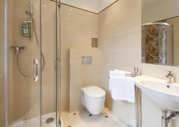 Badkamer van een appartement van appartementen Anyday in Praag