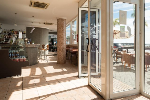 Ingang van Hotel Diamar op Lanzarote