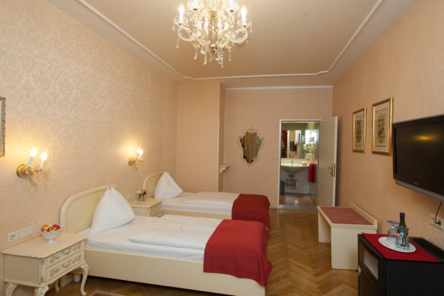 Tweepersoonskamer van Hotel Pertschy Paleis in Wenen