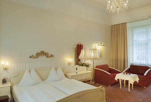 Tweepersoonskamer van Hotel Pertschy Paleis in Wenen